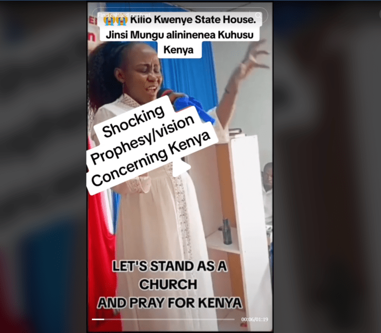 a Kenyan prophetess on TikTok