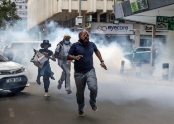 Kenya Gen-z tear gas exposure on reject finance bill 2024 protest